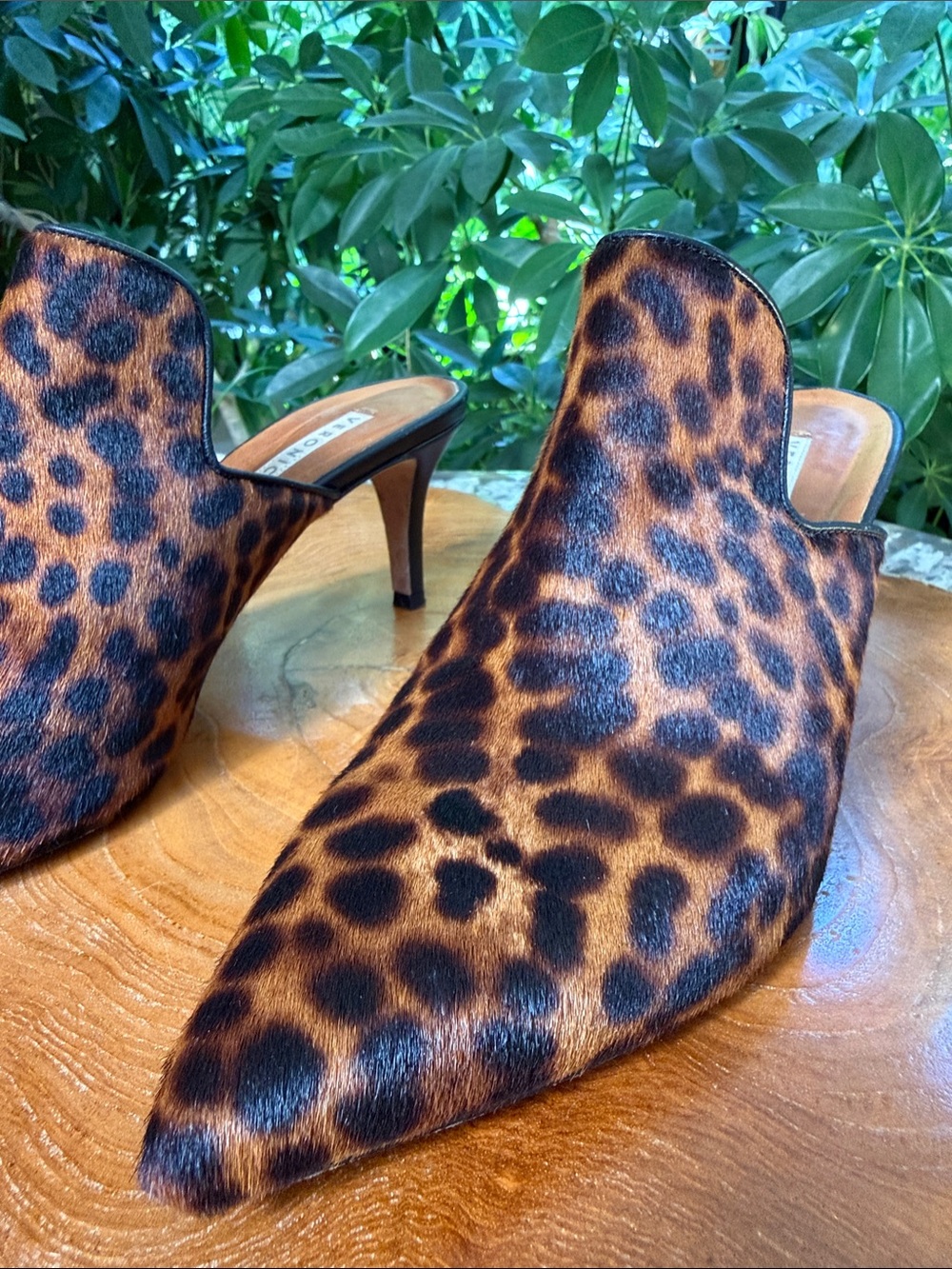 Veronica Beard Pony Hair Pointed Mule 3”